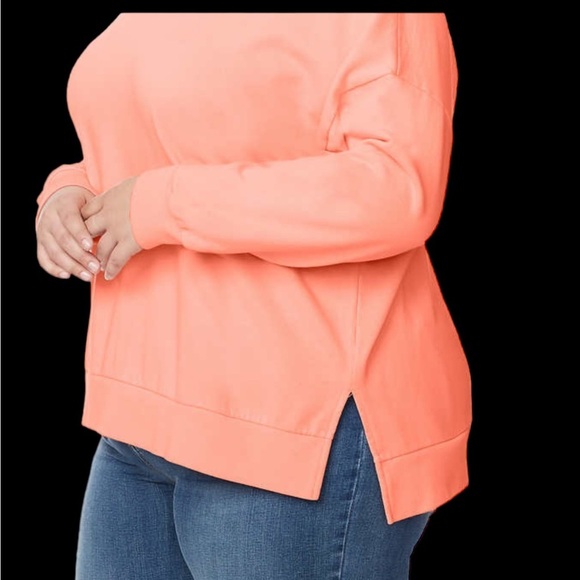 Ladies Buffalo 2X Crewneck Pullover Shirt Top Jersey Terry Cloth Long Sleeve NWT - Picture 5 of 9